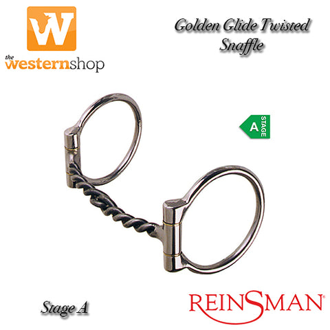 Reinsman 'Golden Glide' 209 D Ring Twisted Snaffle