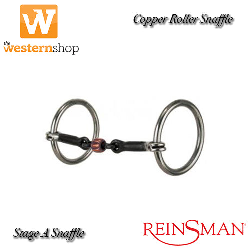 Reinsman Loose Ring 152 Copper Roller Snaffle