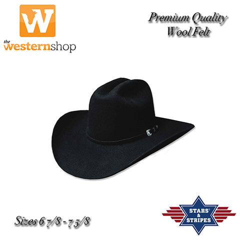 Stars & Stripes 'Appaloosa' Black Western Hat