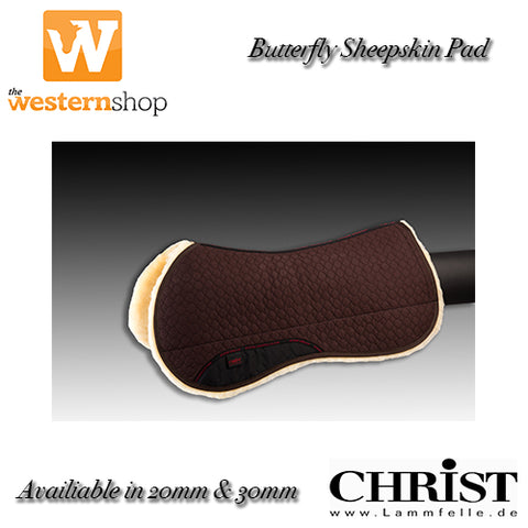 Christ 'Horsedream' Western Sheepskin Pad - Butterfly Pad