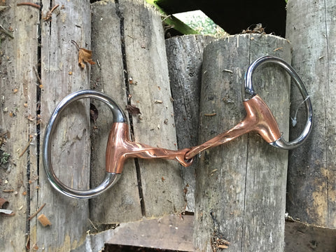 Cattleman's Hunter Slow Twist Copper Snaffle