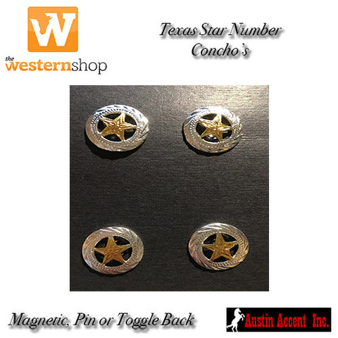 Austin Accent Texas Star Number Concho's