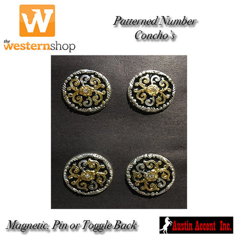 Austin Accent Patterned Number Concho's