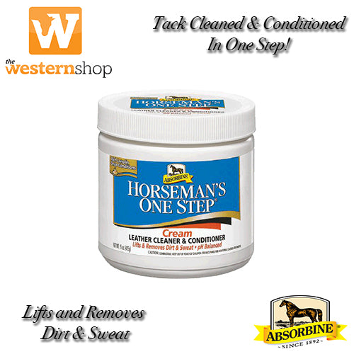 Absorbine Horseman's One Step® Cream Leather Cleaner & Conditioner.