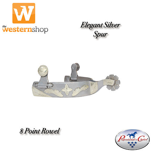 Professional's Choice Silver Spur with 8 Point Rowel
