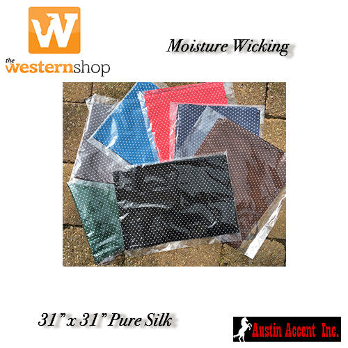 Western 'Wild Rag' Silk Scarves - Polka Dots