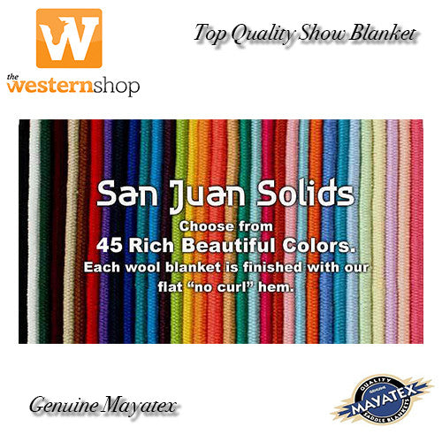 Mayatex 'San Juan' Solid Wool Show Blanket - Standard Size