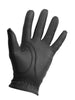 Busse Black Faux Leather Riding Gloves with Silver joints