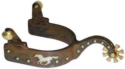 Cattleman's Rusted Brown 'Galloping Horse' Spurs